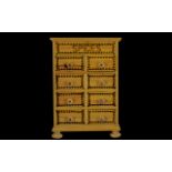 A Handmade Wooden Spices Cabinet with ( 8 ) Eight Drawers.