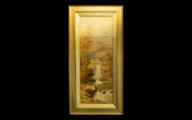 Early 20th Century Framed Print ' Falls On The Lynfoel Festiniog' Framed and glazed with inner