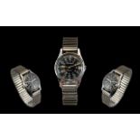 Sekonda - Steel Mechanical 24 Hour Military Watch with USSR Poljot 18 Jewel Movement, Luminous Hands