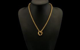 A 9ct Gold Nice Quality Belcher Chain, Marked for 9ct Gold In Excellent Condition. 19 Inches - 47.