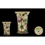 Moorcroft Modern Tubelined Vase ' Bramble Revisited ' Pattern. Designer Alicia Amison.
