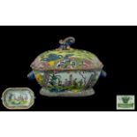 Masons Ironstone Hand Painted Twin Handled Lidded Dish,