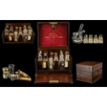 S. Maws - Victorian Period Portable Mahogany Cased Domestic Medical Cabinet with Fitted Interior. c.