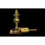 Brass Ship's Light & Brass Spit. Ship's Light 13.5" tall in decorative style.