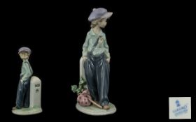 Lladro Hand Painted Porcelain Figure ' The Wanderer ' Model No 5400. Issued 1987 - 1998. Height 8.