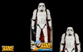 Star Wars - Delux ( Large ) Storm Trooper Action Figure - Blaster Included. Trained Soldier of The