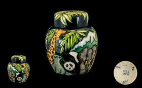 Moorcroft - Nice Quality Collectors Club Only Modern Tube lined Lidded Ginger Jar ' Noah's Ark '