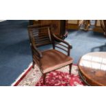 An Edwardian Inlaid Bedroom Chair in mahogany with inlaid banding throughout.