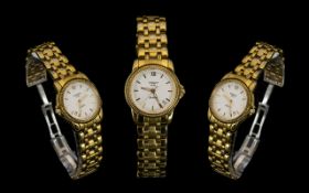 Tissot - 1853 Ballade Ladies Gold Plated on Steel Wrist Watch with Date-Display Features and Quartz