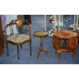 Collection of Wood Furniture - Six pieces of dark wood furniture. All of as found condition.