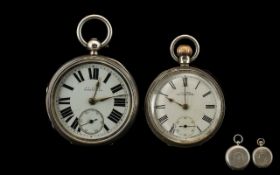 2 Victorian Silver cased Pocket Watches.