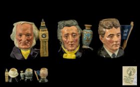 Royal Doulton Collectors Club Only Hand Painted Small Character Jugs ( 4 ) In Total. Comprises 1/