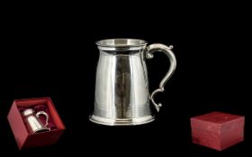 H Samuel Silver Plated Tankard in presentation box.