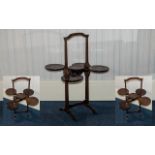 Edwardian Nice Quality Six Tier Folding & Extending Oak Dumb Waiter/Cake Stand. Height 27" - 67.