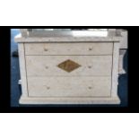 Modern Cream Marble Effect Chest of Drawers classically attractive dappled marble-effect finish