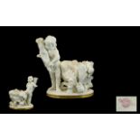 Moore Brothers 19th Century Very Fine Quality Handmade Soft Paste Porcelain Figural Cherub Posy