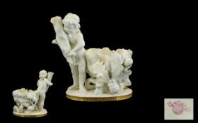 Moore Brothers 19th Century Very Fine Quality Handmade Soft Paste Porcelain Figural Cherub Posy