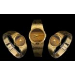 Bueche Girod Nice Quality Ladies 9ct Gold Bracelet Watch From The 1970's / 1980's.