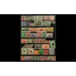 Stamp Interest - green two ring binder with stamps from around the world,