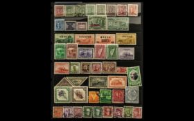 Stamp Interest - green two ring binder with stamps from around the world,