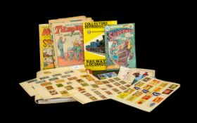 A Collection of Assorted Vintage Items to include a good collection of match box labels;