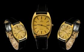 Omega De Ville Swiss Made Gentleman's Gold Plated Wrist Watch,