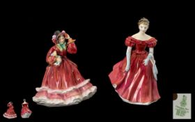 Two Royal Doulton Ladies - 'Winsome' HN2220 of an elegant lady carrying a large hat,