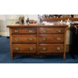Early 20th Century Set of Drawers good solid construction. Six drawers tapering in height, scroll