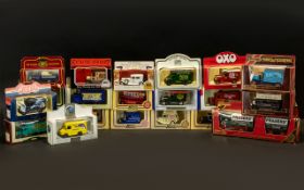 Collection of Model Lledo & Matchbox Vintage Vans. Diecast vans in original boxes, 24 in total, to