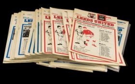 Leeds United Programmes 1971 - 1972 - a collection of Leeds United programmes in an official Leeds