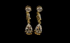 Swarovski Zirconia Set Drop Earrings,