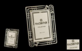 A Mackintosh Collection Photograph Frame to fit a photo 4 by 96 inches. Complete with gift box.