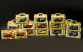 Collection of Model Vans by Lledo. Diecast 'Days Gone' vintage Promotional model range all in