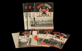 Manchester United Home Programmes 1957-1958 - Munich Crash Season. Missing only No.