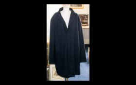 Gentleman's Navy Woollen Overcoat size XXL by Livergy. Three button concealed fastening, back vent.