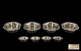 Antique Period 19th Century Birks Sterling Silver ( American ) Set of Four Small Fancy Dishes with