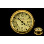 Ja's Mc Cabe Royal Exchange Marked to Dial - Circular Brass Ships Clock,