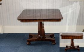 A Victorian Mahogany Tilt Top Tea Table on quatrefoil base and lift-over top with bobbin feet.