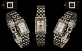 Raymond Weil Ladies Tango 5971 - STS - 00995 Steel Set with Diamonds - Quartz Movement Wrist Watch.