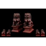 A Pair of Temple Dogs / Dogs of Foe. 4.5 Inches High.