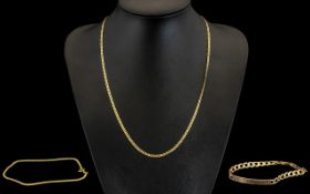 A Small Collection of 9ct Gold Jewellery - All Fully Hallmarked. Comprises 1/ 9ct Gold Long Chain.