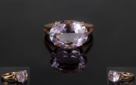 Rose de France Amethyst Solitaire Ring, 8.