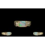 18ct Gold Attractive Opal and Diamond Se