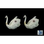 Lladro Fine Pair of Quality White Swan F