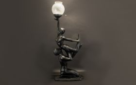 Large Decorative Art Deco Style Lamp of