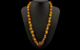 Amber Necklace. Mid century Baltic Amber