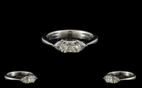 18ct White Gold And Diamond Three Stone