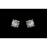 Ladies Fine Pair of 18ct Gold Diamond Se