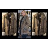 Ladies Genuine Sheepskin Coat three-quar