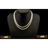 A Ladies Superb Double Strand Cultured P